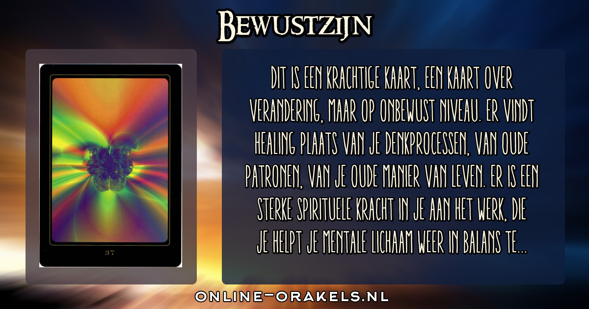 Bewustzijn De weg van de ziel orakelkaarten Online Orakels