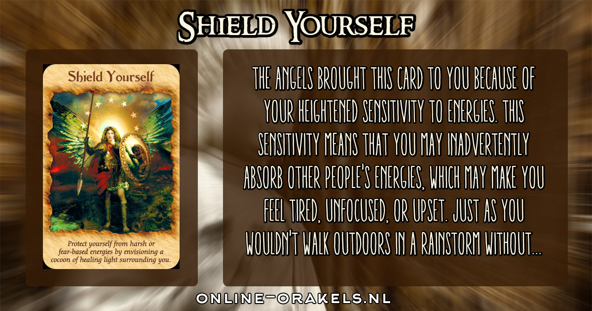 Shield Yourself Engelentherapie orakel Online Orakels
