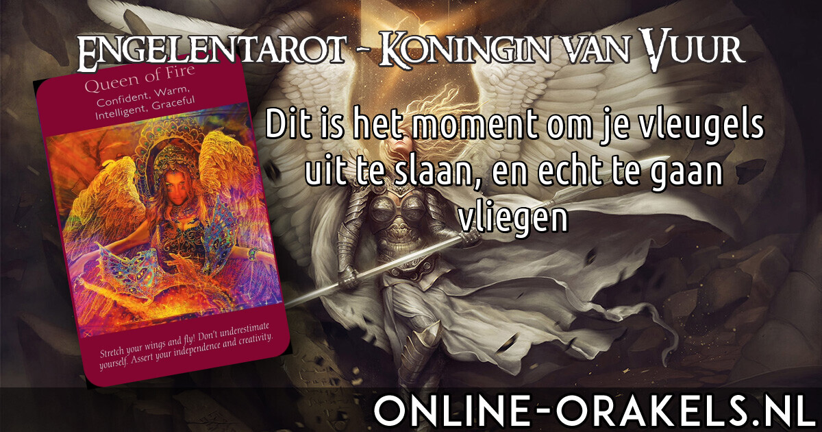 Koningin van Vuur Tarot van de engelen dagkaart Online Orakels